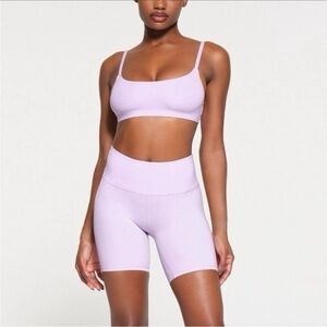 💓SKIMS Fits Everybody High Waisted Shorts In Lilly women's biker Lavender Small💓